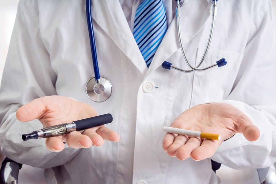 suggests vaping may be almost as bad as smoking!